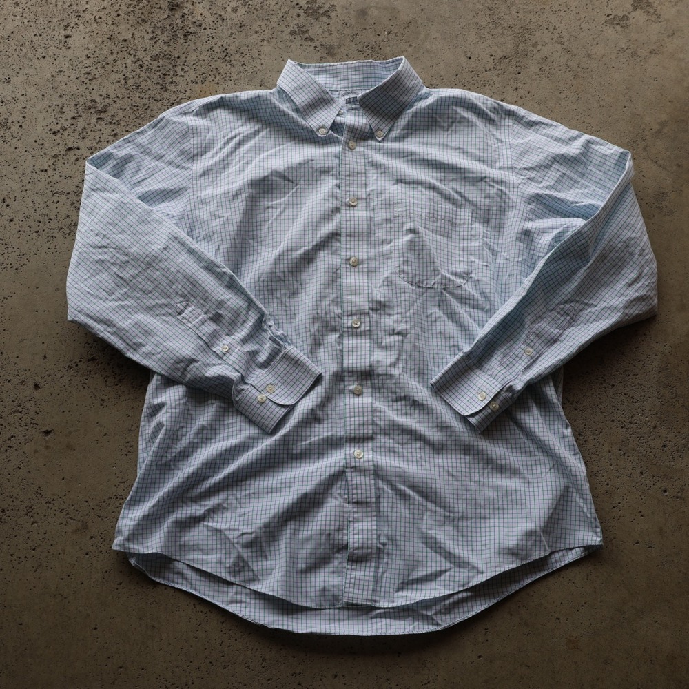 Brooks Brothers Regent Non-Iron Supima Button Down Shirt Tattersall Size XL